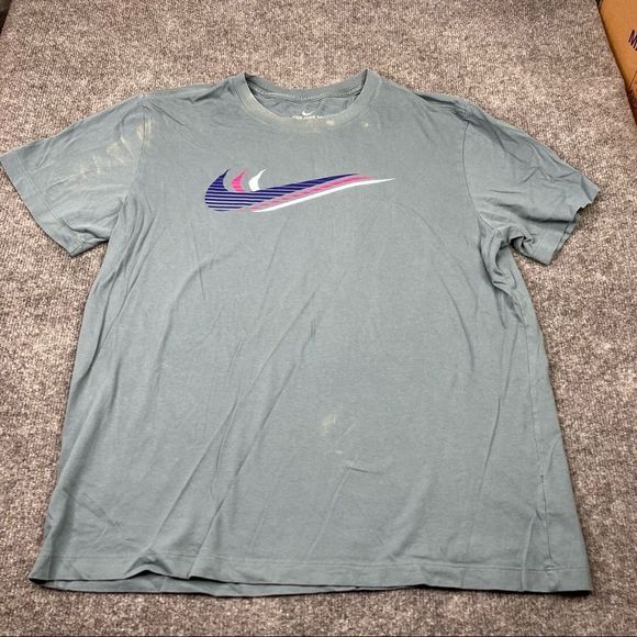 Nike Men's Large Swoosh Logo T-Shirt green - Picture 1 of 9